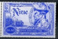Stamp, Captain James Cook, Niue,  , Coastal Areas, Discoverers, Famous People