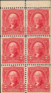 Booklet Pane, George Washington, United States of America,  