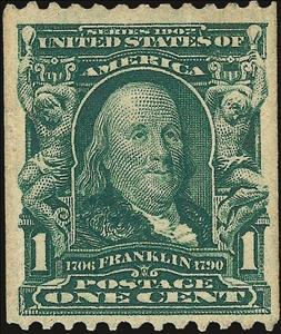 Stamp, Benjamin Franklin, United States of America,  