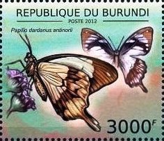 Stamp, Papilio dardanus antinorii, Burundi,  , Animals (Fauna), Butterflies, Insects