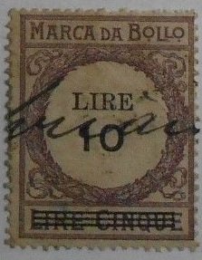 Revenue Stamp, Frame, Italy,  