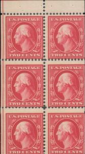 Booklet Pane, George Washington, United States of America,  