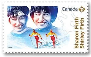 Stamp, Sharon and Shirley Firth, Canada,  , Cross-country Skiing, Sports, Winter Sports, Women
