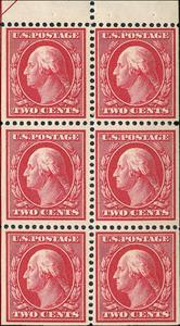 Booklet Pane, George Washington, United States of America,  