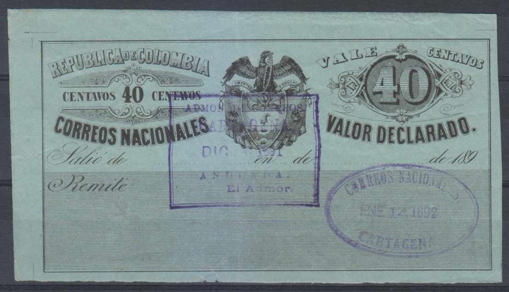 Coat of Arms in center, Face value on it´s right