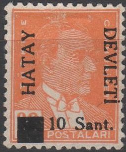 Hatay - Turkish stamp overprinted