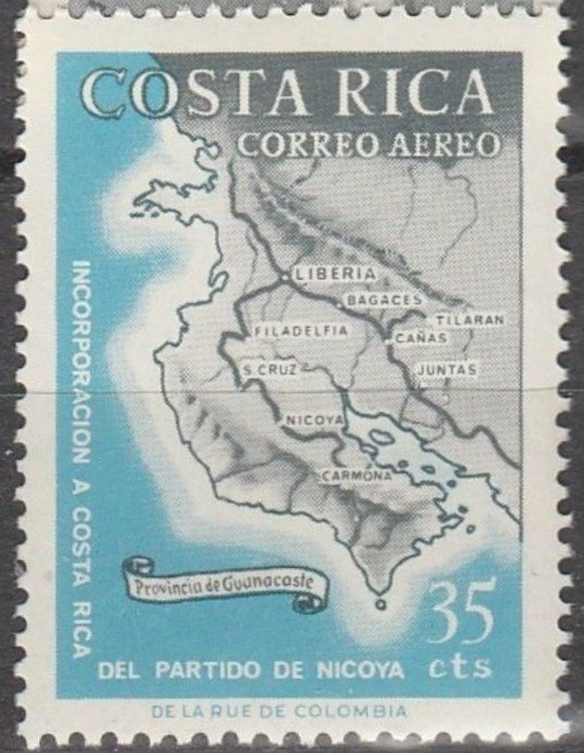 Map of Guanacaste and Nicoya peninsula