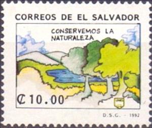 Stamp, Conservation of the natural environment, El Salvador,  