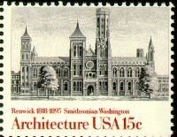 Stamp, Smithsonian Institution, by James Renwick, United States of America,  , Architecture