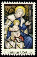 Christmas - Madonna and Child Stained Glass