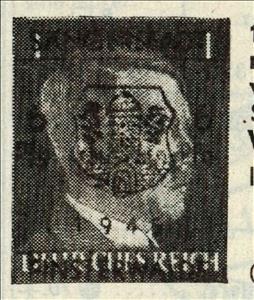 Stamp, Print on Hitler Edition, Germany, Local Post,  