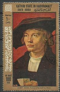 Stamp, Paintings by Albert Durer, Aden - Protectorates,  , Painters, Paintings