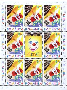 Mini Sheet, Clown MS, Romania,  , Circus, Clowns