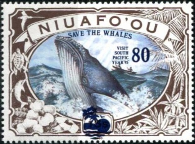 Diving whale