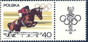Se-tenant, Show Jumping, Poland,  , Animals (Fauna), Equestrianism and horse riding, Horses, Mammals, Olympic Games, Sports