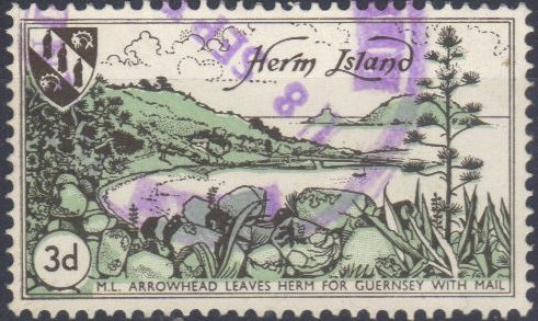 M.L. arrowhead leaves Herm for Guernesey with mail