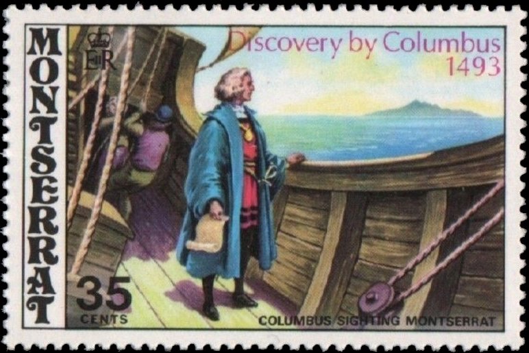 Columbus sighting montserrat