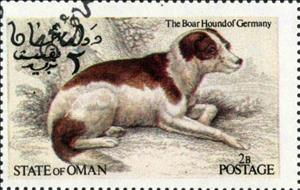 Stamp, The Boar Hound of Germany, Cinderellas,  , Animals (Fauna), Dogs