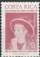 "Girl with Sombrero" by Auguste Renoir