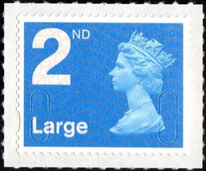 Stamp, Queen Elizabeth II - Security Machin M16L, United Kingdom of Great Britain & Northern Ireland,  , Crowns and Coronets, Famous People, Heads of State, Queens, Royalty, Women
