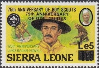 Stamp, Surcharged, Sierra Leone,  , Scouting