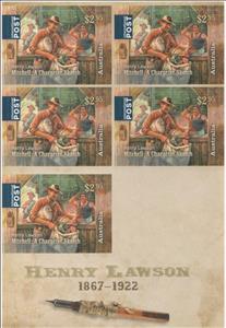 Booklet, Self Adhesive Booklet, Australia,  , Famous People, Horses, Literary People (Poets and Writers), Literature