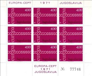 Mini Sheet, Europa CEPT, Yugoslavia,  , C.E.P.T. / Europe