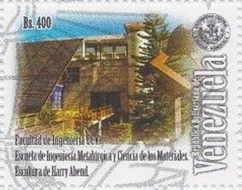 Stamp, School of Metallurgy, Venezuela,  , Buildings, Universities