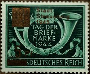 Stamp, Print on German Empire stamp, Germany, Local Post,  , Letters (Mail), Post Horns