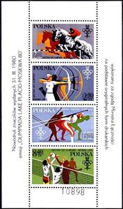 Se-tenant, Olimpiada Lake Placid-Moskwa'80, Poland,  , Olympic Games