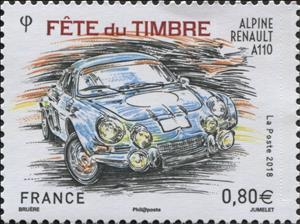 Stamp, Automobiles : Alpine Renault A110, France,  , The Automobile Industry