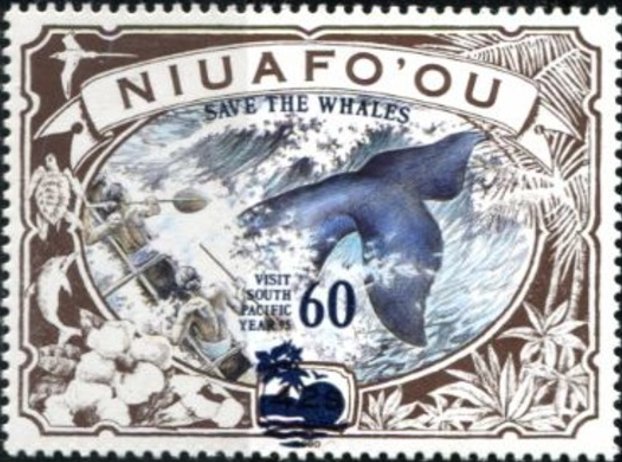 Diving whale