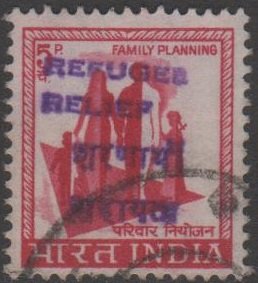 REFUGEE RELIEF overprint English  above Hindi