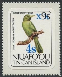 Stamp, Giant Forest Honeyeater, Niuafo'ou,  , Animals (Fauna), Birds