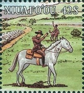 Stamp, Hunters, Niuafo'ou,  