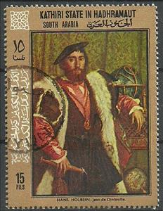 Stamp, Paintings by Hans Holbein, Aden - Protectorates,  , Painters, Paintings