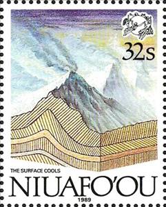 Stamp, The surface cools, Niuafo'ou,  