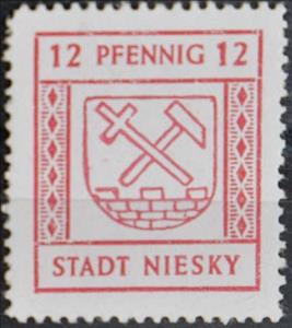 Stamp, Arm of Niesky, Germany, Local Post,  