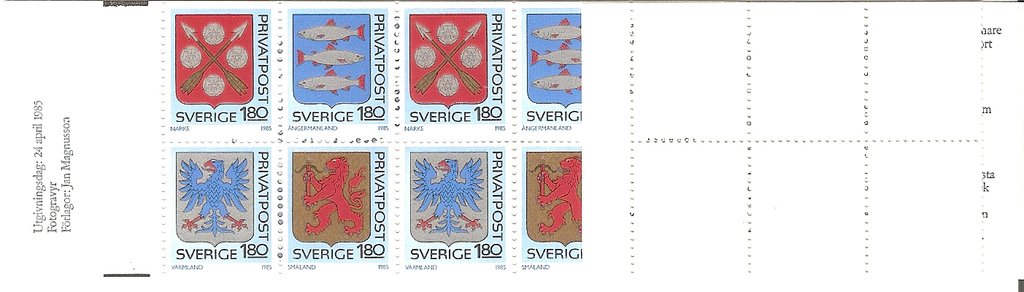 Booklet, Provincial Arms, Sweden,  , Coats of Arms