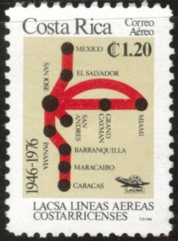 LACSA Route map