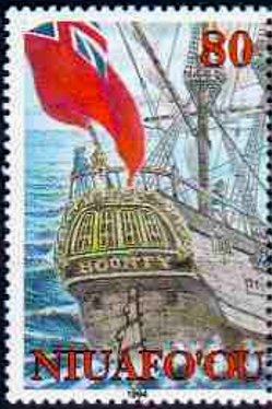 Stamp, Stern of HMS Bounty, Niuafo'ou,  , Sailing Ships
