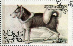 Stamp, The Esquimaux Dog, Cinderellas,  , Animals (Fauna), Dogs