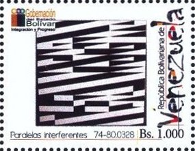Stamp, Interferent Parallels, Venezuela,  , Art