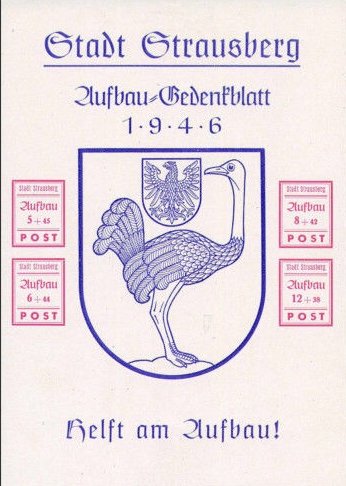 Wiederaufbau-Gedenkblatt