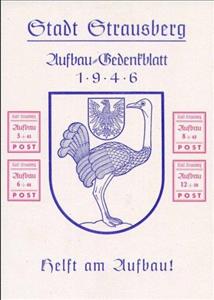 Souvenir Sheet, Wiederaufbau-Gedenkblatt, Germany, Local Post,  