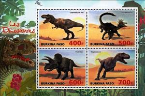 Mini Sheet, Dinosaurs, Cinderellas,  , Animals (Fauna), Dinosaurs, Prehistorical Animals, Reptiles