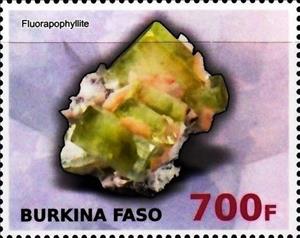 Stamp, Fluorapophyllite, Cinderellas,  , Minerals