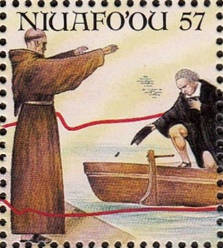 Blessing of Columbus at his departure