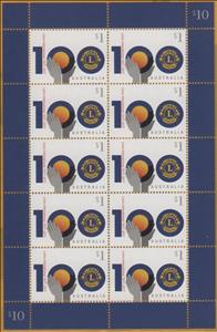 Souvenir Sheet, Souvenir Sheet, Australia,  , Lions (Org.), Numbers