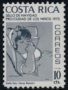 Stamp, "Happy Dreams" by Sonia Romero, Costa Rica,  , Christmas, Paintings